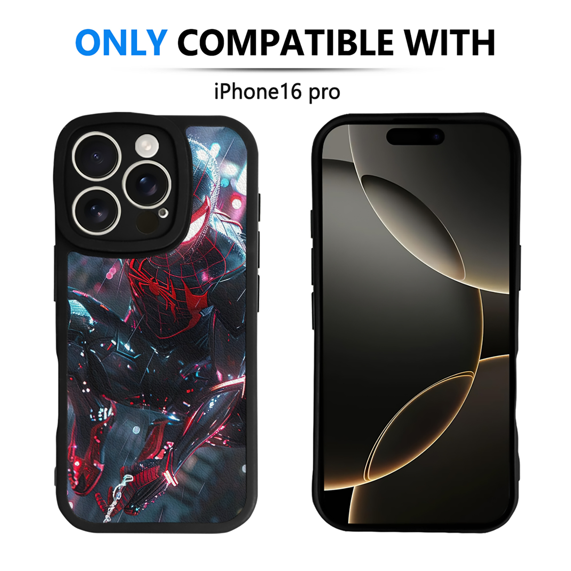 Spider Man スパイダーマン 【iPhone 16シリーズ対応】シリコンスマホケース（レザー調） 材質：シリコン